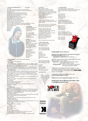 CD Booklet Back Page, A3 Version
