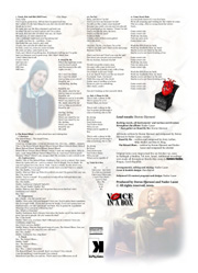 CD Booklet Back Page, A4 Version