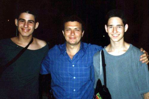 Meir Fenigstein with Doron and me, 1997
